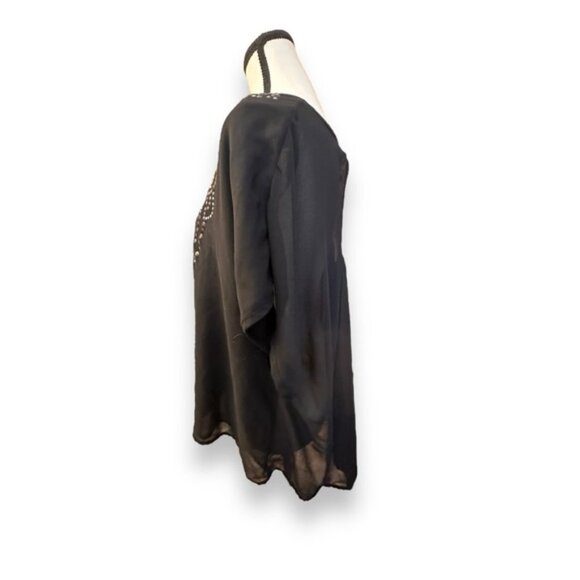 Women’s torrid 1 Black Studded Back Cut Out Top 14 16 - Picture 5 of 11